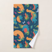Loch Ness Monster Regenboog Kleurrijk Patroon Bad Handdoek (Handdoek)