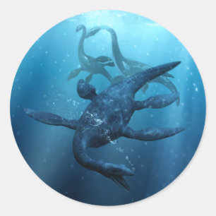 Loch Ness Monster Ronde Sticker