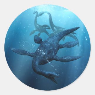 Loch Ness Monster Ronde Sticker