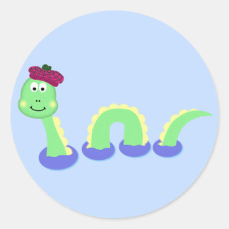 Loch Ness Monster Ronde Sticker