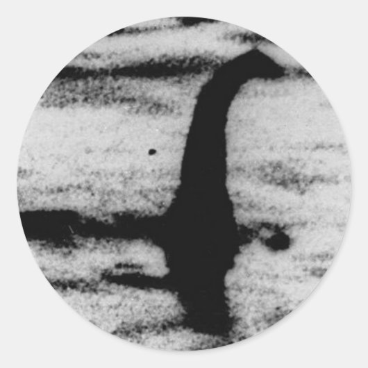Loch Ness Monster Ronde Sticker (Voorkant)