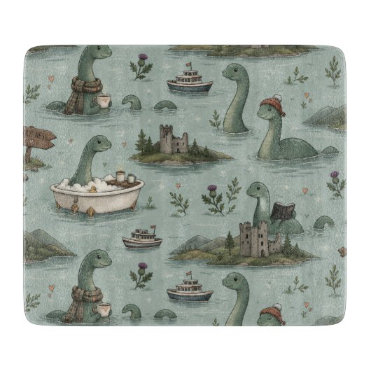 Loch Ness Monster Snijplank (Voorkant)