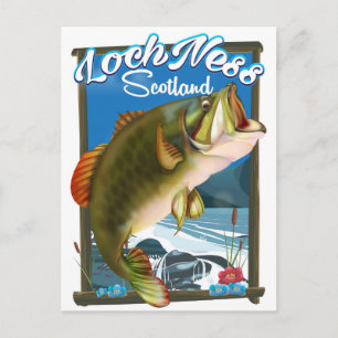 Loch Ness Schotland Vissen reisposter Briefkaart