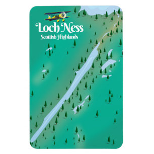 Loch Ness Schotse Hooglanden reis kaart Magneet
