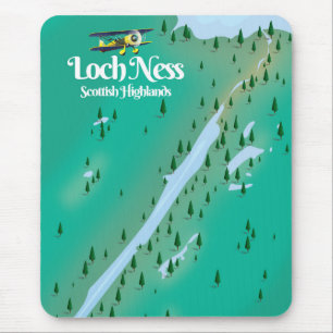 Loch Ness Schotse Hooglanden reisplattegrond Muismat