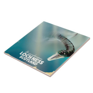 Loch Ness Scotland monster vintage poster Tegeltje