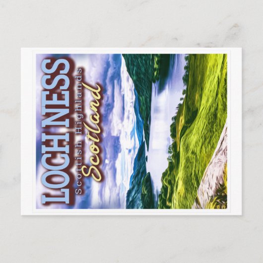 LOCH NESS - SCOTTISH HIGHLANDS - SCOTLAND VK BRIEFKAART (Voorkant)