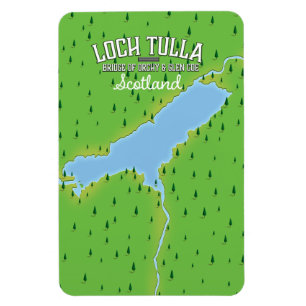 Loch Tulla Schotland Reisposter Kaart Magneet