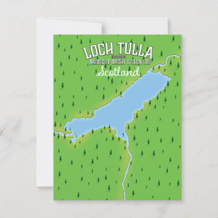 Loch Tulla Scotland Travel poster Map