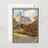 Loches France vintage Briefkaart (Voorkant / Achterkant)