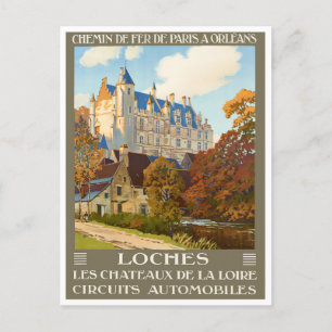 Loches France voyage vintage Carte postale