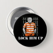 lock him up ronde button 7,6 cm (Voorkant /achterkant)