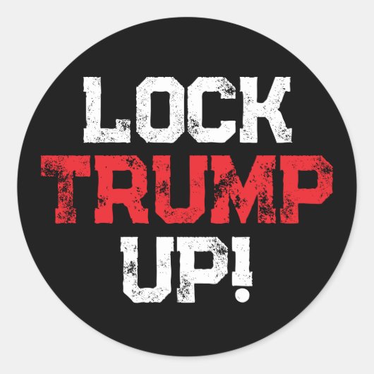 Lock Trump Up Political Ronde Sticker (Voorkant)