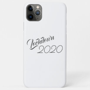 Lockdown 2020 Zwart & Wit Trendy iPhone 11 Pro Max Hoesje