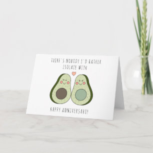 Lockdown Jubileum Kaart - Avocado Isolatie