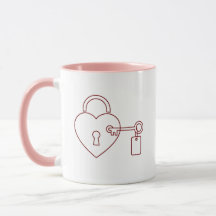 Locked Love Valentine Personalized Mug