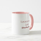 Locked Love Valentine Personalized Mug Mok (Voorkant rechts)
