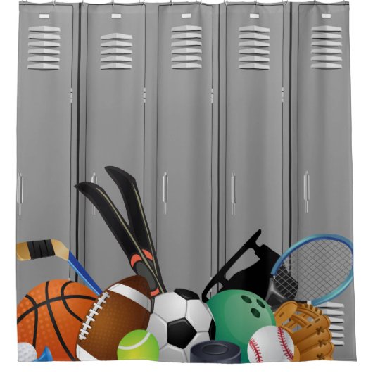 Locker Room Design Shower Curtain Douchegordijn (Voorkant)