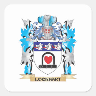Lockhart Coat of Arms - Family Crest Vierkante Sticker