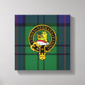 Lockhart Scottish Crest en Tartan Canvas print (Voorkant)