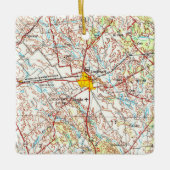 Lockhart TX Topo Map Keramisch Ornament (Voorkant)