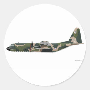 Lockheed C-130 Hercules Vietnam Ronde Sticker