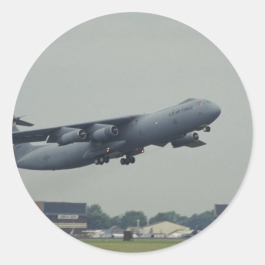 Lockheed C-141B Starlifter Ronde Sticker (Voorkant)