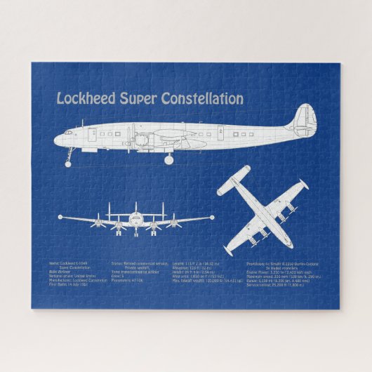 Lockheed L-1049 Super Constellation - Plannen ABD Legpuzzel (Horizontaal)
