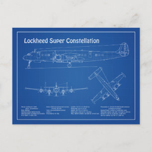 Lockheed L-1049 Super Constellation - Plannen AD Briefkaart