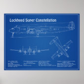 Lockheed L-1049 Super Constellation - Plannen AD Poster (Voorkant)
