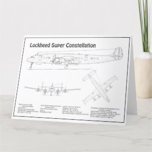 Lockheed L-1049 Super Constellation - Plannen BD Bedankkaart