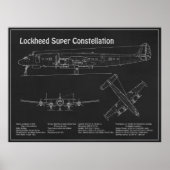 Lockheed L-1049 Super Constellation - Plans PD Poster (Voorkant)