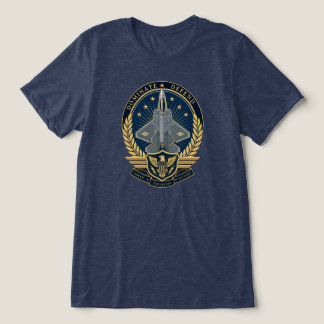 Lockheed Martin F-22 Raptor Gevechtsvliegtuig Cres Tri-Blend Shirt
