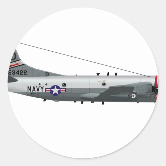 Lockheed P-3 Orion Ronde Sticker (Voorkant)