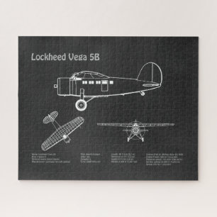 Lockheed Vega 5B - Vliegtuigplannen PD Legpuzzel