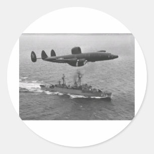 Lockheed WV-2 Super Constellation Ronde Sticker