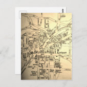 Lockport, NY  Map Briefkaart (Voorkant / Achterkant)