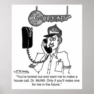 Locksmith belt niet thuis poster