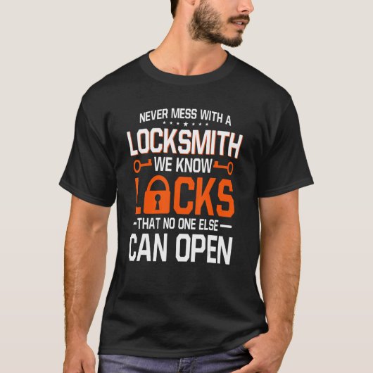 Locksmith Lock Picker Key Maker Technicus Locksmi T-shirt (Voorkant)