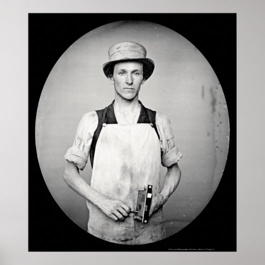 Locksmith met Tools Daguerreotype 1852 Poster (Voorkant)