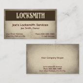 Locksmith Visitekaartje (Voorkant / Achterkant)