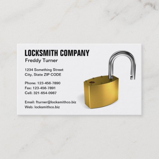 Locksmith Visitekaartje (Voorkant)