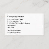 Locksmith Visitekaartjes (Achterkant)