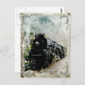  locomotief briefkaart (Voorkant / Achterkant)