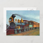 Locomotief briefkaart  treinen (Voorkant / Achterkant)