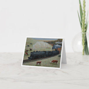 Locomotief door Jim Ivey--Lege Notecard Kaart