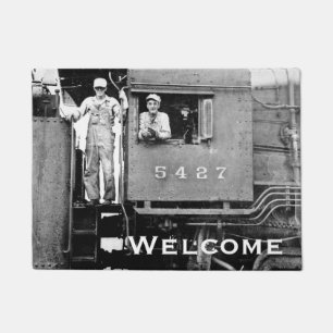 Locomotief Engineer en Conductor Railroad Deurmat
