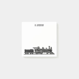Locomotief met op maat gemaakte steenkoolauto post-it® notes