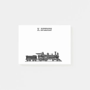 Locomotief met op maat gemaakte steenkoolauto post-it® notes