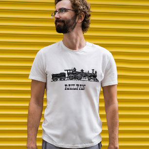 Locomotief met op maat gemaakte steenkoolauto t-shirt
